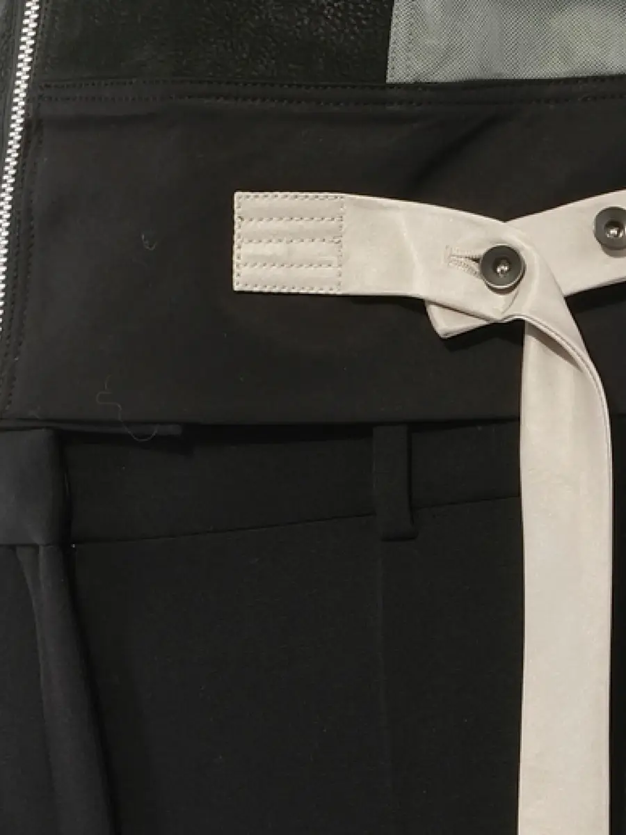 Rick Owens Nymph Biker Leather in Black/white | Thumbnail 2 Rick Owens Nymph Biker Leather in Black/white | Thumbnail 2