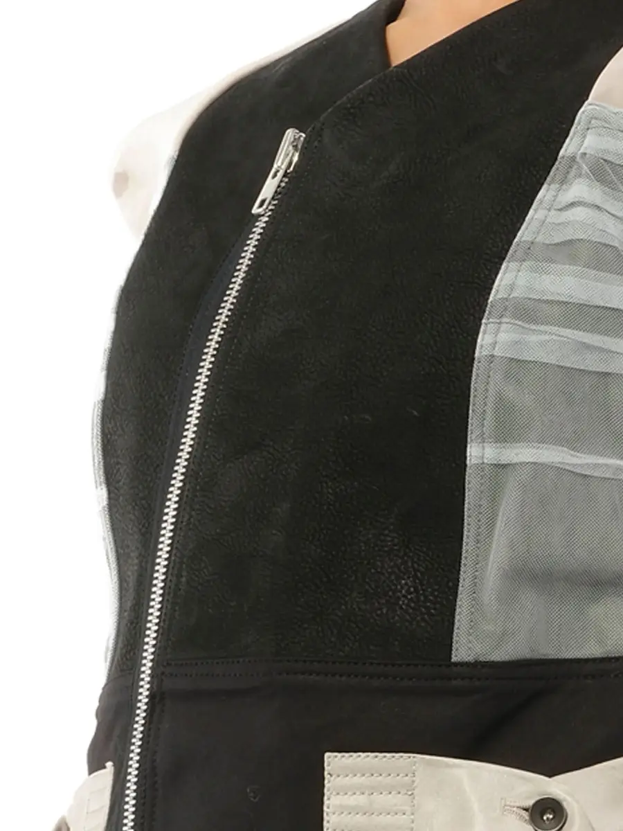 Rick Owens Nymph Biker Leather in Black/white | Thumbnail 3 Rick Owens Nymph Biker Leather in Black/white | Thumbnail 3