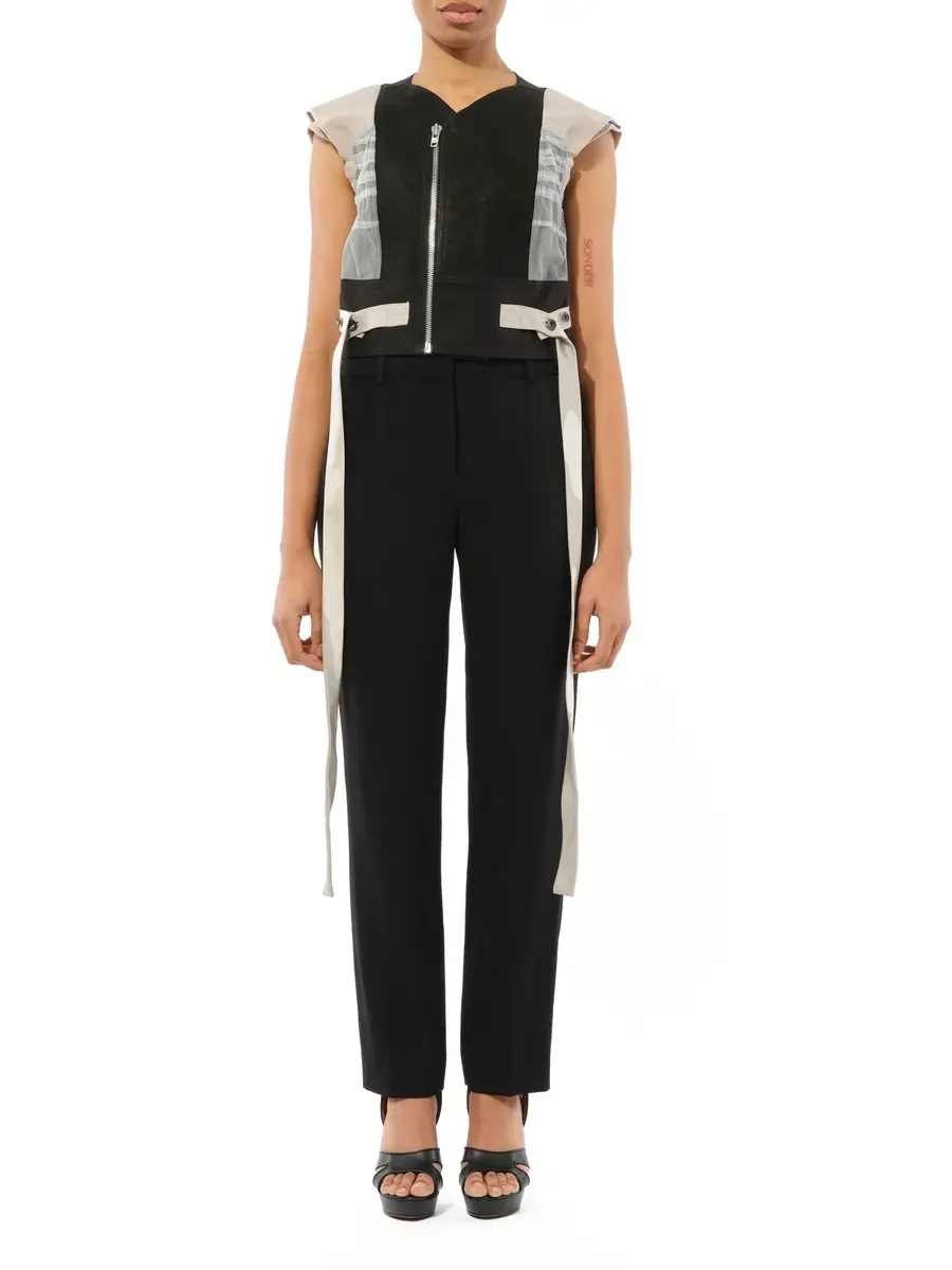 Rick Owens Nymph Biker Leather in Black/white | Thumbnail 4 Rick Owens Nymph Biker Leather in Black/white | Thumbnail 4