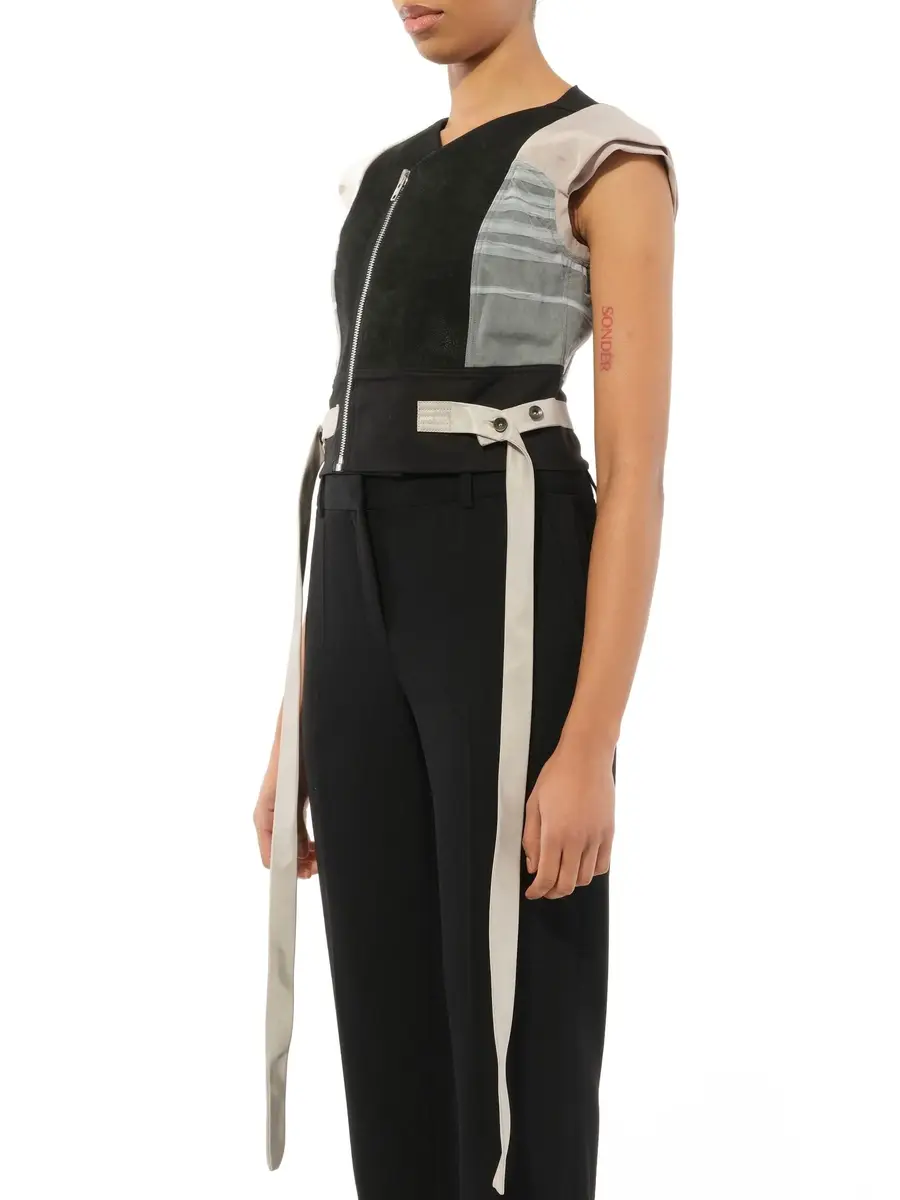 Rick Owens Nymph Biker Leather in Black/white | Thumbnail 5 Rick Owens Nymph Biker Leather in Black/white | Thumbnail 5