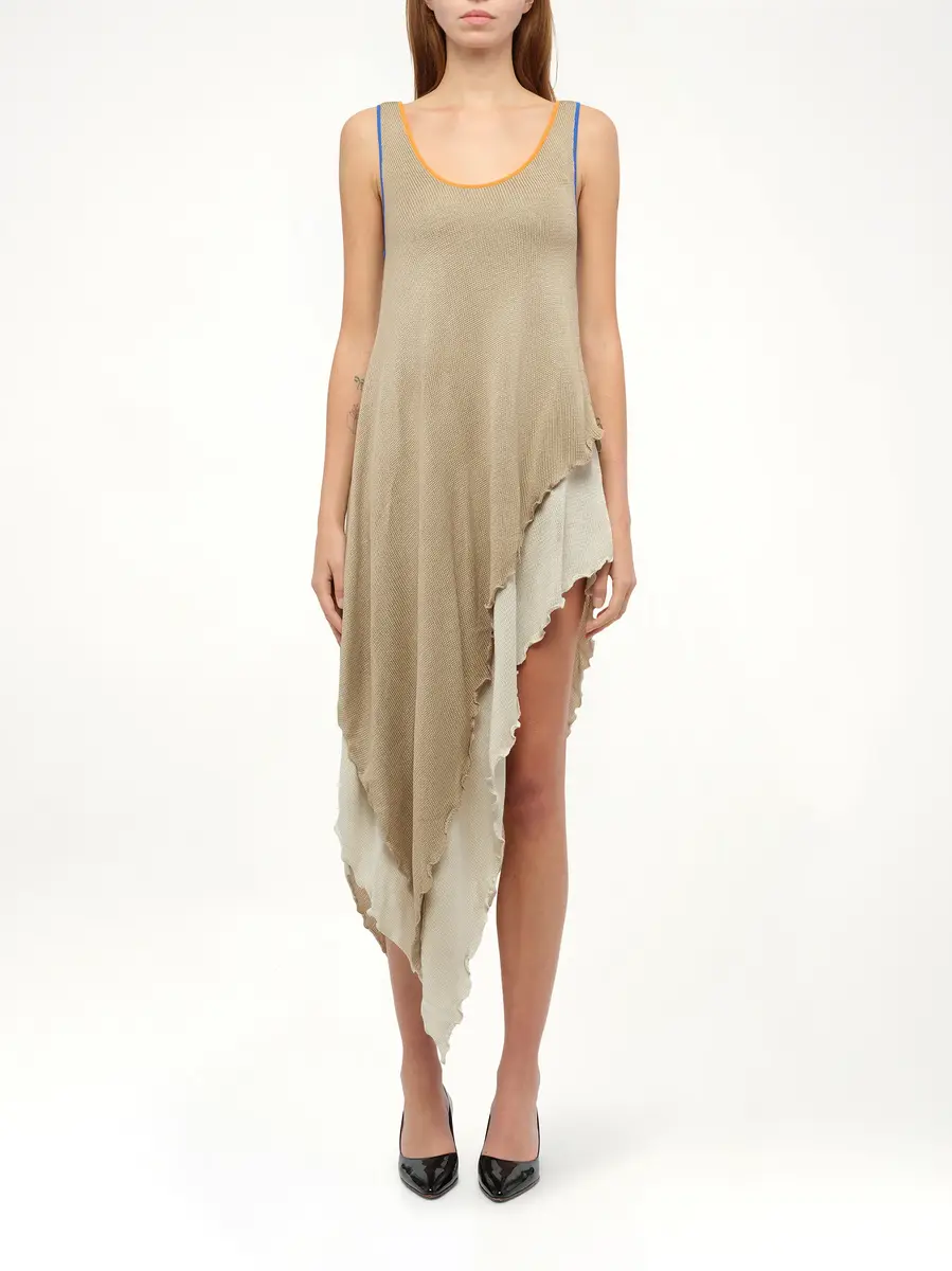Loewe Tank Top Knit Dress in Sand | Thumbnail 4