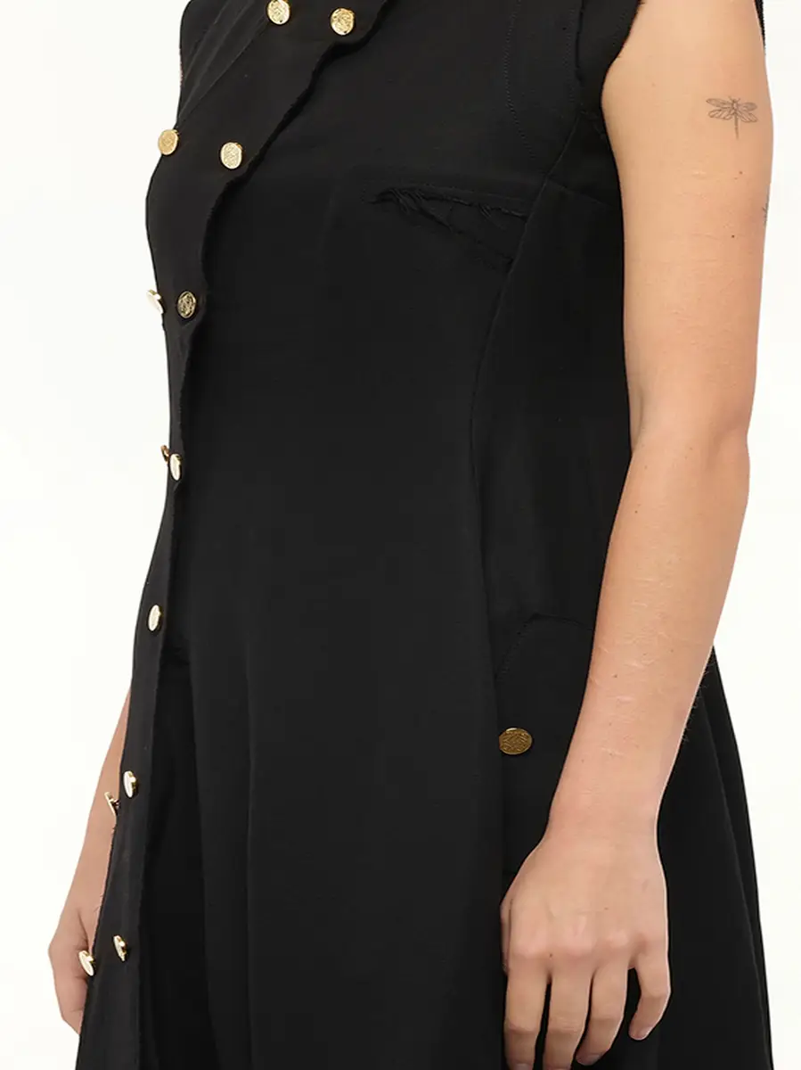 Loewe Gold Button Sleeveless Dress | Thumbnail 2 Loewe Gold Button Sleeveless Dress | Thumbnail 2