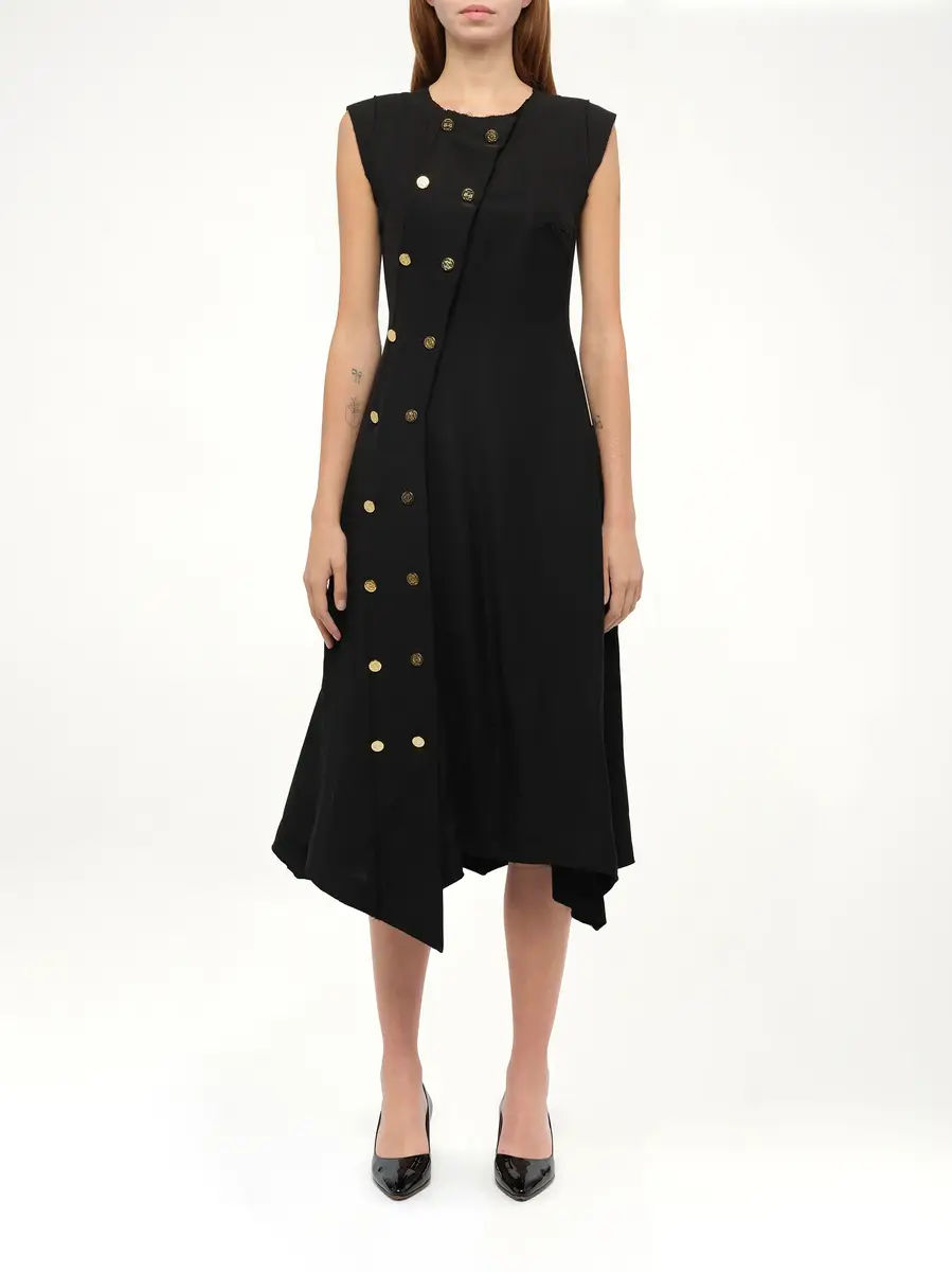 Loewe Gold Button Sleeveless Dress | Thumbnail 4 Loewe Gold Button Sleeveless Dress | Thumbnail 4