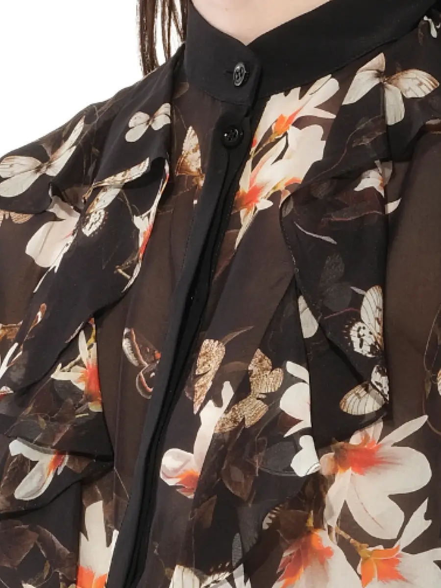 Givenchy Short Sleeve Shirt With Flower Print Black | Thumbnail 3 Givenchy Short Sleeve Shirt With Flower Print Black | Thumbnail 3