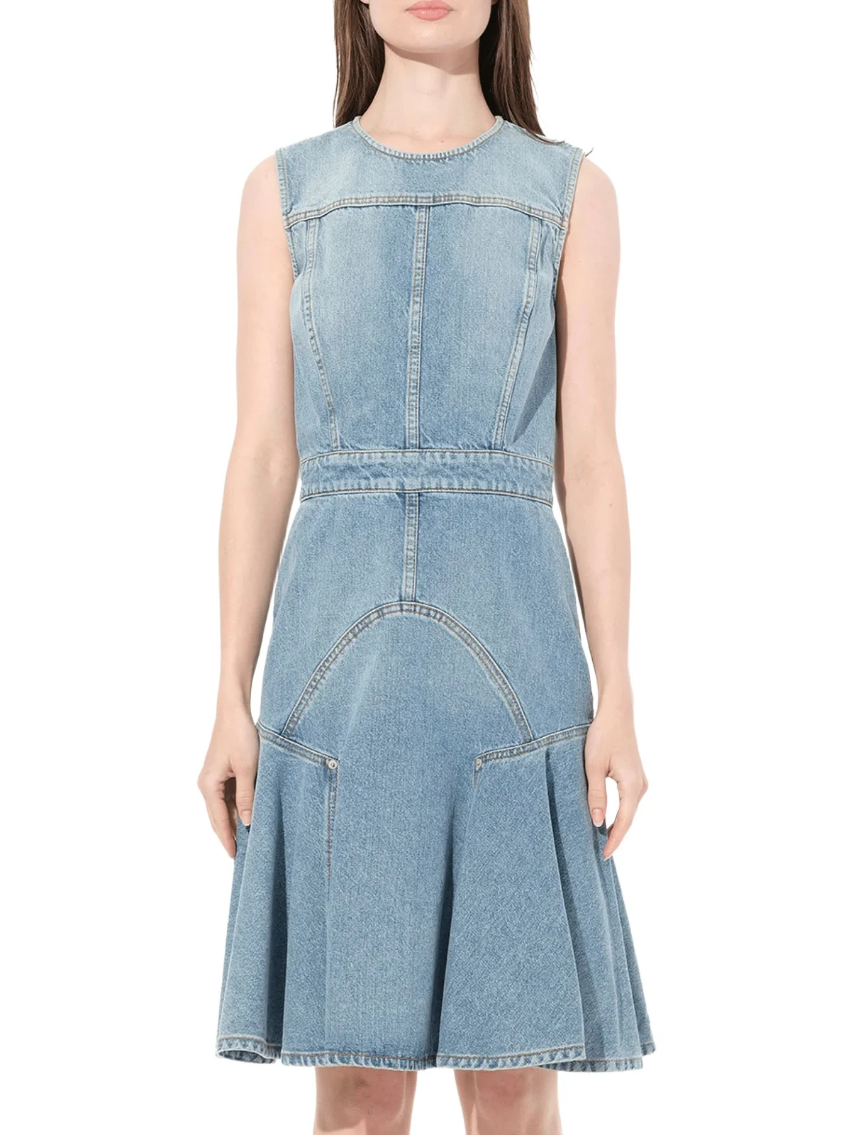 Alexander McQueen Abito Denim Dress | Thumbnail 1 Alexander McQueen Abito Denim Dress | Thumbnail 1