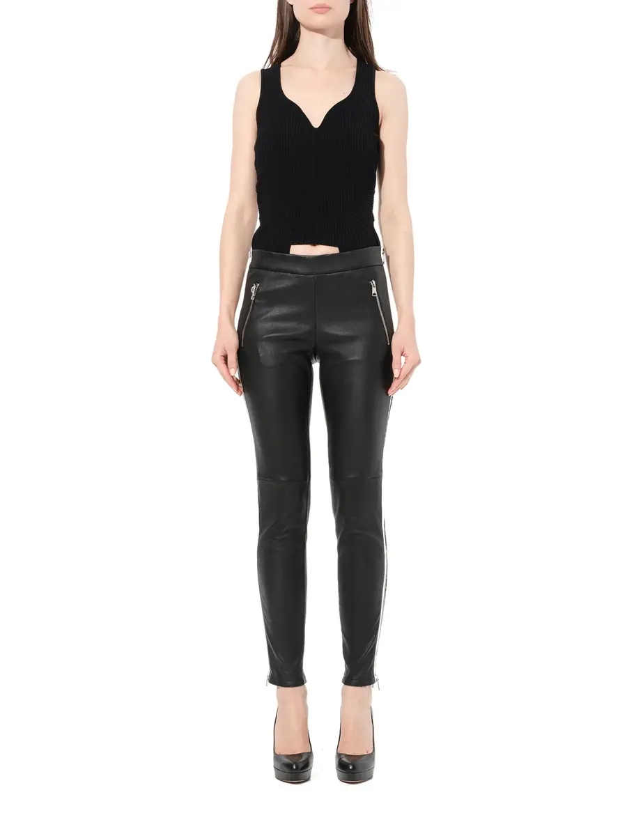 Alexander McQueen Leather Leggings | Thumbnail 4