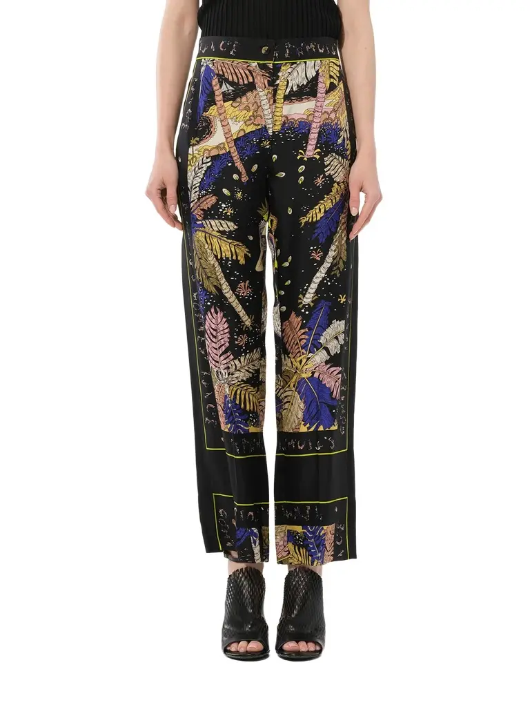 PUCCI Print Palm Trousers in Black/yellow | Image 1 PUCCI Print Palm Trousers in Black/yellow | Image 1