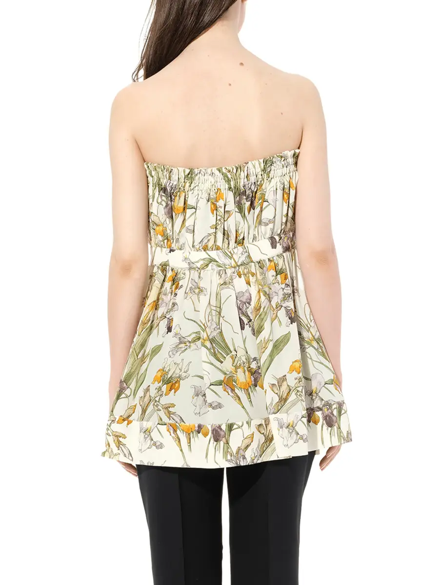 Alexander McQueen Iris Print Dress in Ivory | Thumbnail 6 Alexander McQueen Iris Print Dress in Ivory | Thumbnail 6