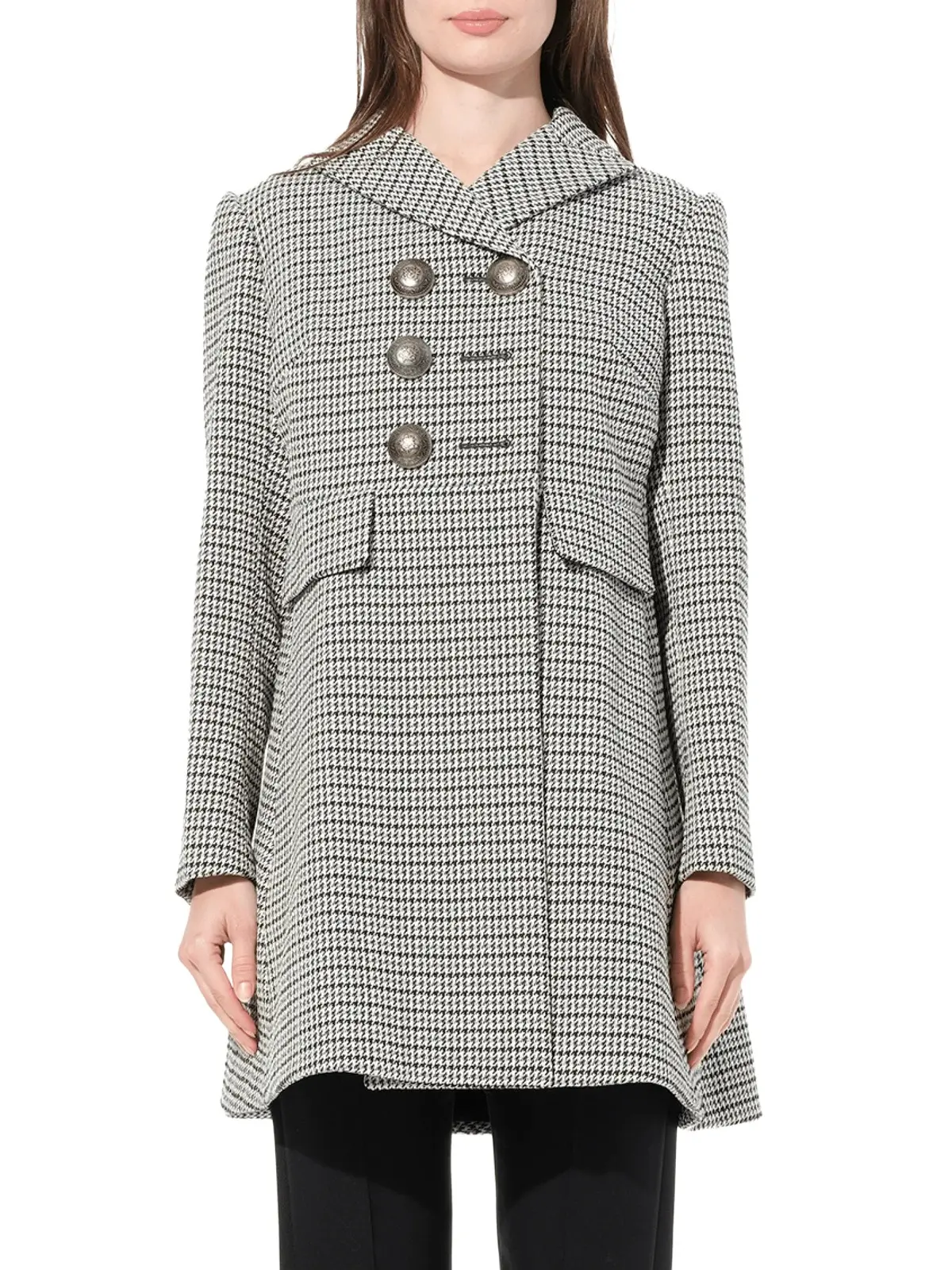 Alexander McQueen Cappotto Coat in Grey/black