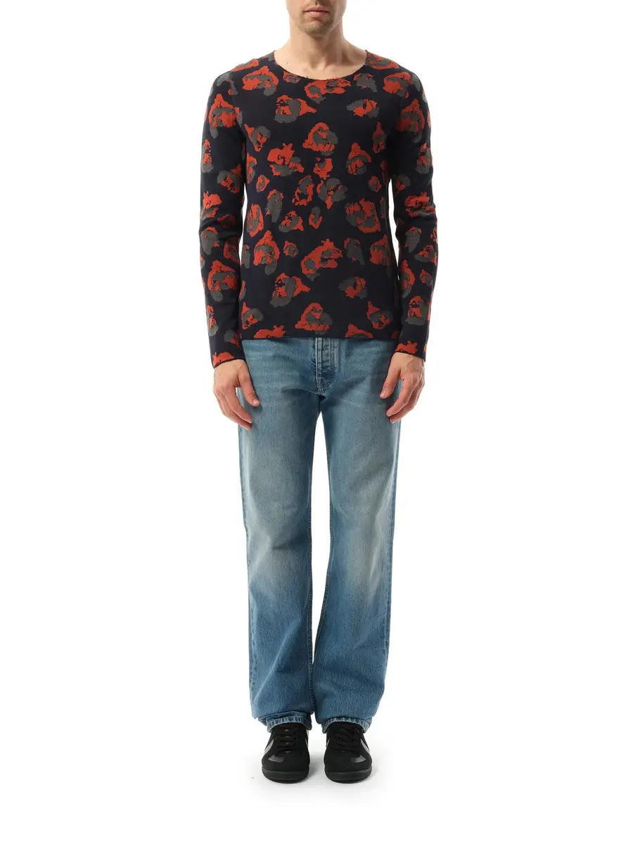 Lanvin Leopard Jacq Raw Sweatshirter | Thumbnail 4 Lanvin Leopard Jacq Raw Sweatshirter | Thumbnail 4