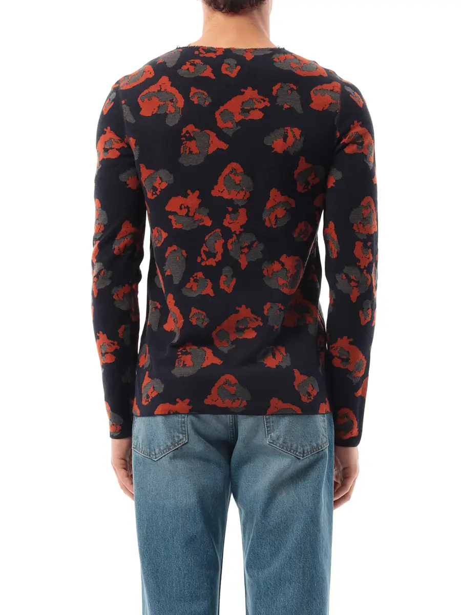 Lanvin Leopard Jacq Raw Sweatshirter | Thumbnail 6 Lanvin Leopard Jacq Raw Sweatshirter | Thumbnail 6