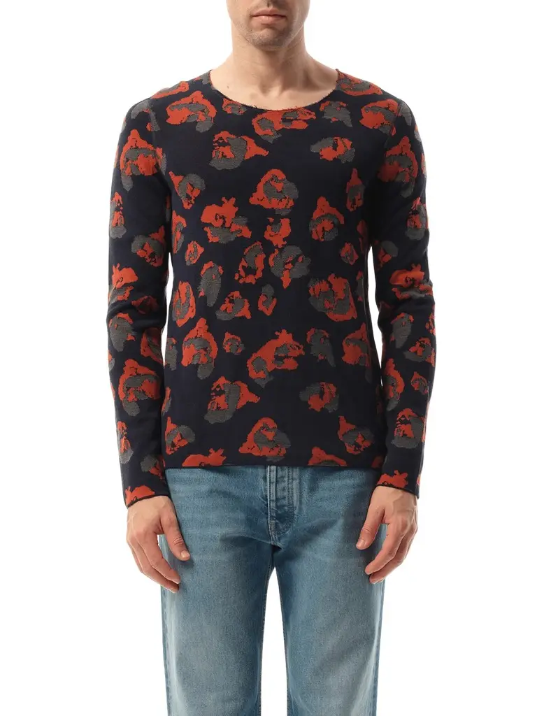 Lanvin Leopard Jacq Raw Sweatshirter | Image 1 Lanvin Leopard Jacq Raw Sweatshirter | Image 1