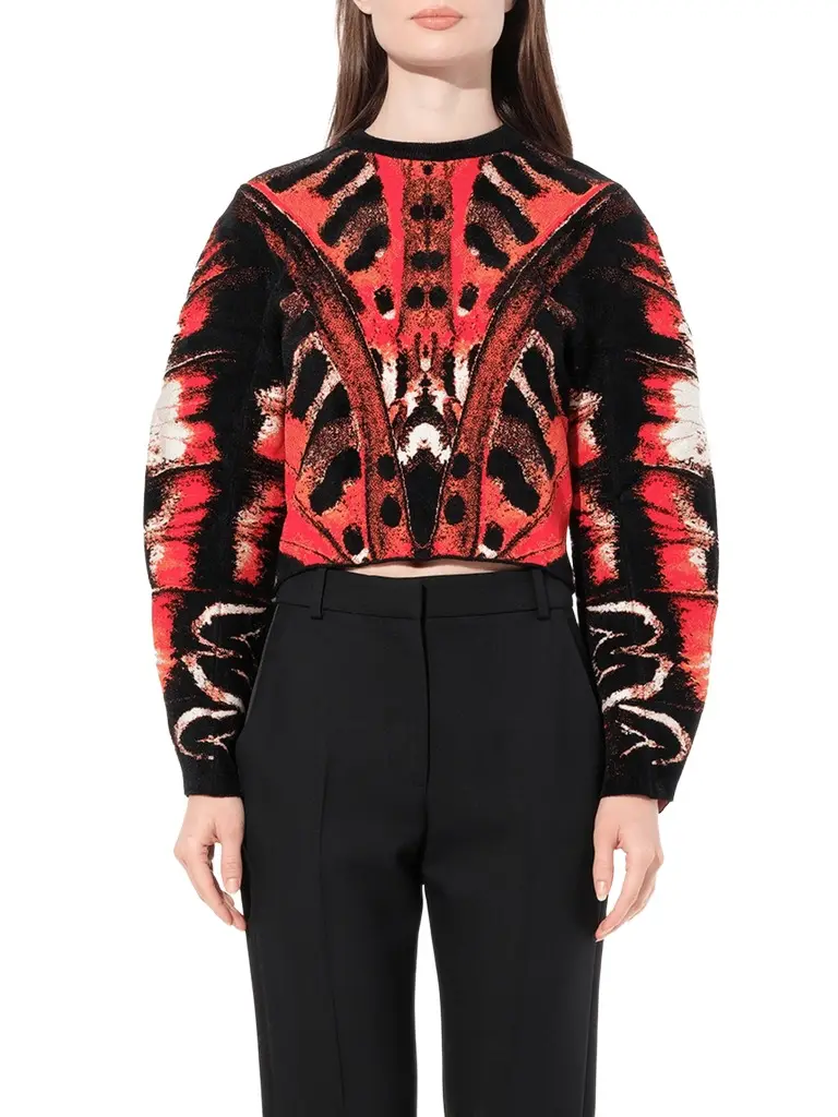 Alexander McQueen Butterfly Jacquard Knitwear | Image 1 Alexander McQueen Butterfly Jacquard Knitwear | Image 1