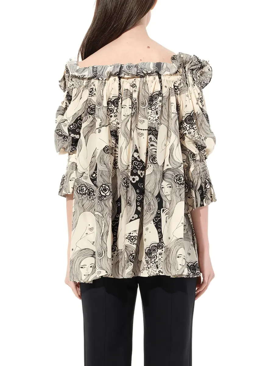 Alexander McQueen Off Shld Eve Top in Ivory | Thumbnail 6 Alexander McQueen Off Shld Eve Top in Ivory | Thumbnail 6