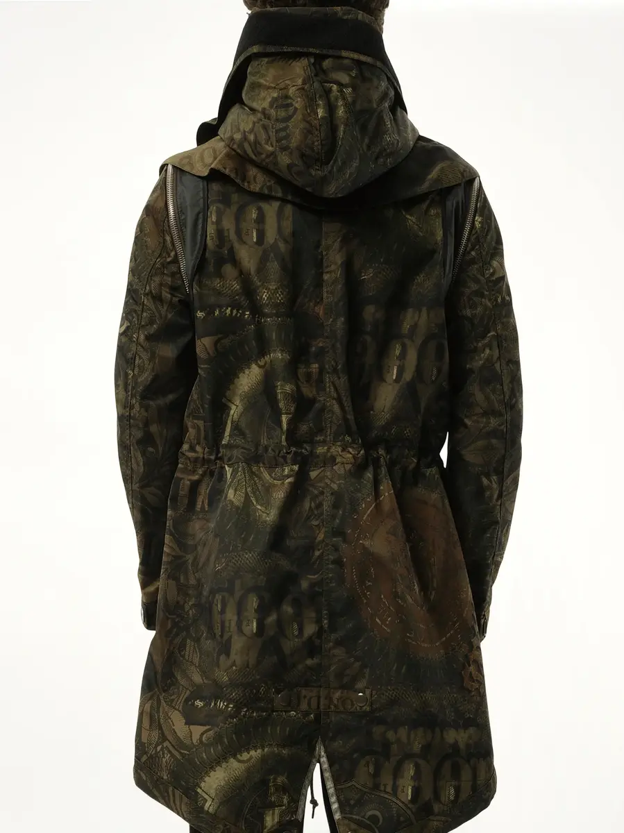 Givenchy Podium Dollar Coat in Khaki Green | Thumbnail 6