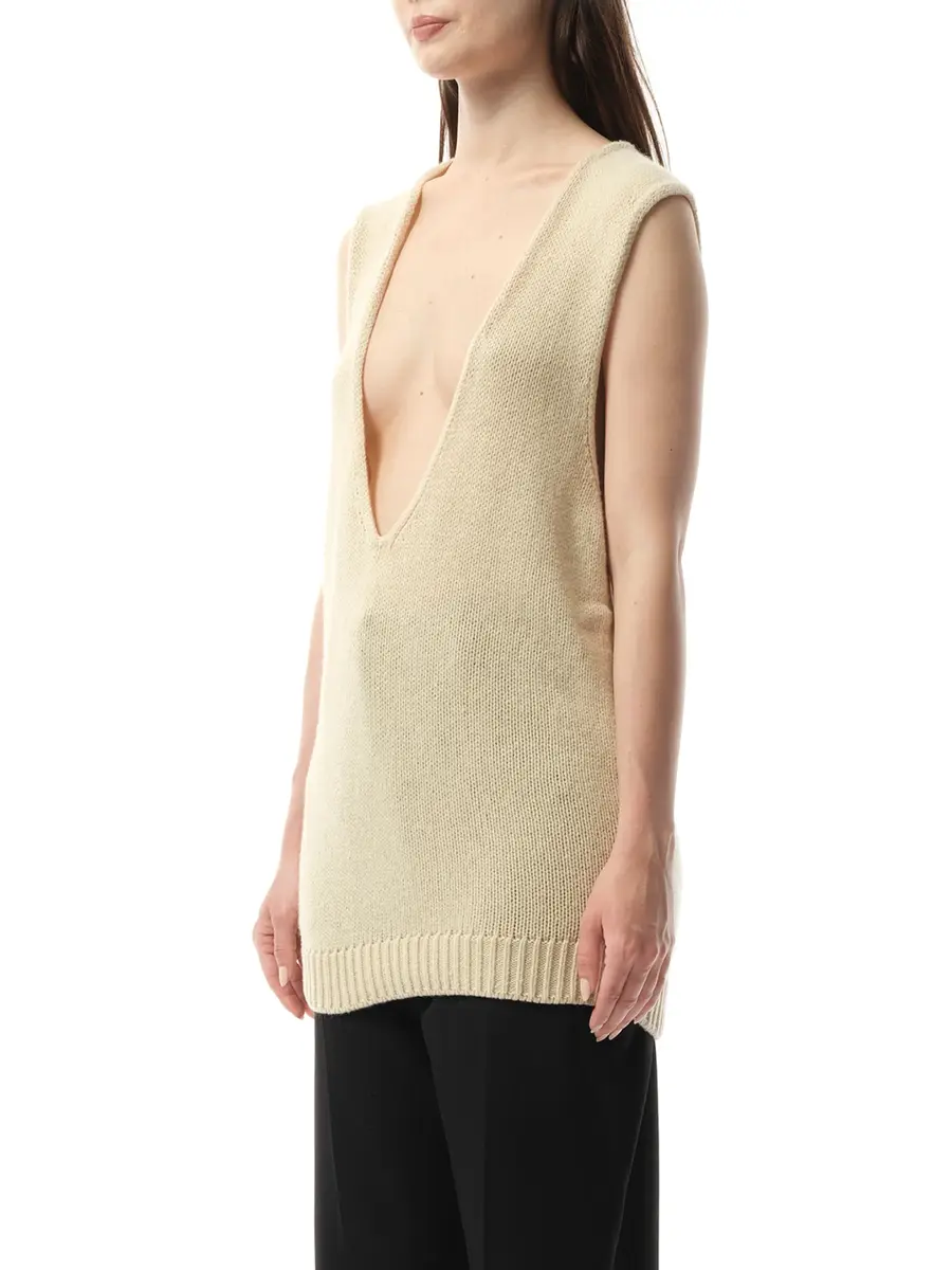 Lanvin Knitted Top in Ivory | Thumbnail 5 Lanvin Knitted Top in Ivory | Thumbnail 5