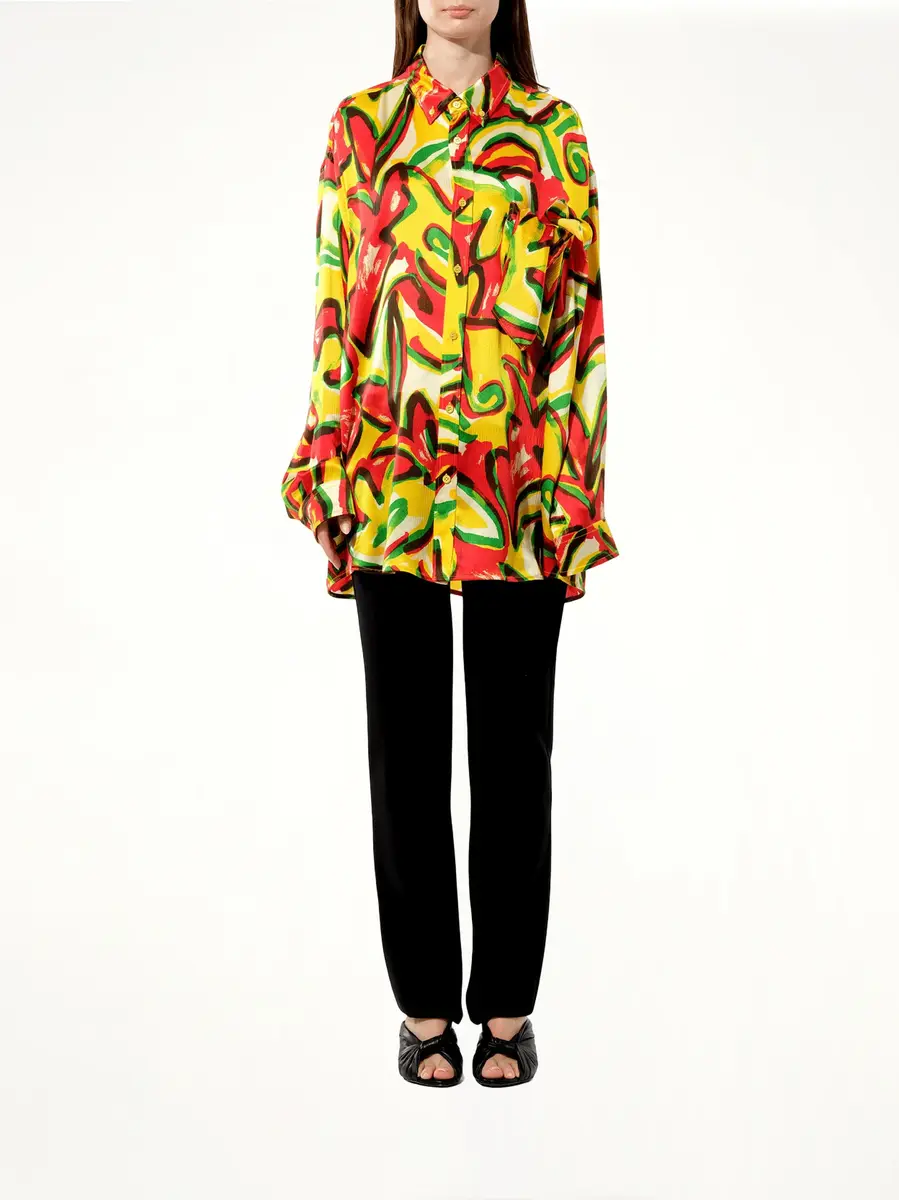 Balenciaga Scarf Flower Shirt | Thumbnail 4 Balenciaga Scarf Flower Shirt | Thumbnail 4