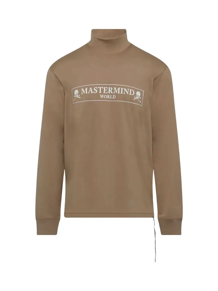 MASTERMIND Boxed Logo Hi Neck Long Sleeve T-shirt
