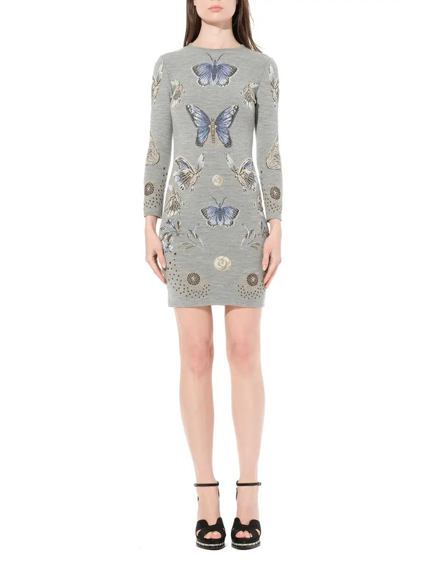 Alexander McQueen Mini Jacquard Dress in Multicolour 1033 | Thumbnail 4