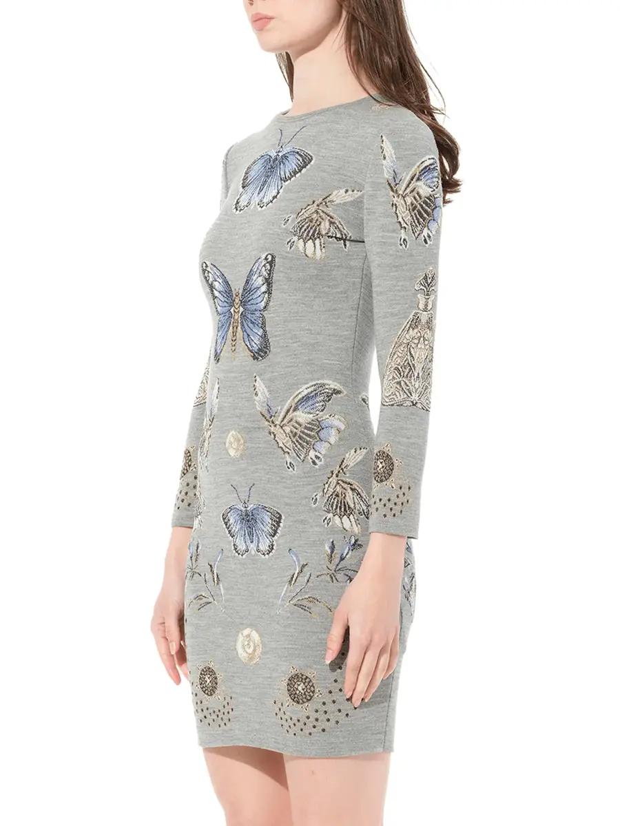 Alexander McQueen Mini Jacquard Dress in Multicolour 1033 | Thumbnail 5