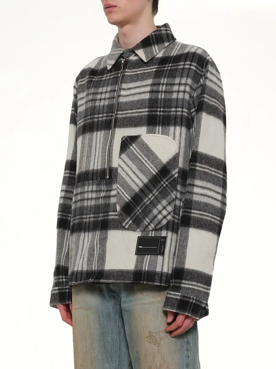 We11Done Check Anorak Wool Shirt | Thumbnail 2 We11Done Check Anorak Wool Shirt | Thumbnail 2