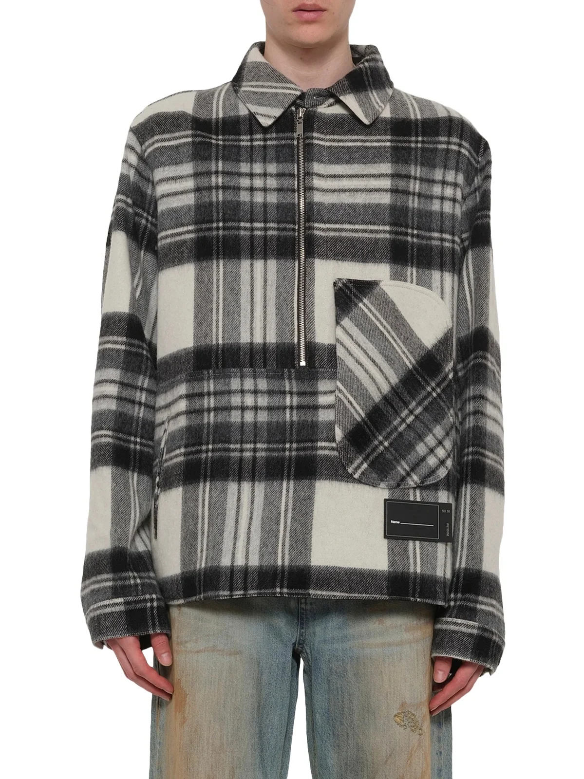 We11Done Check Anorak Wool Shirt