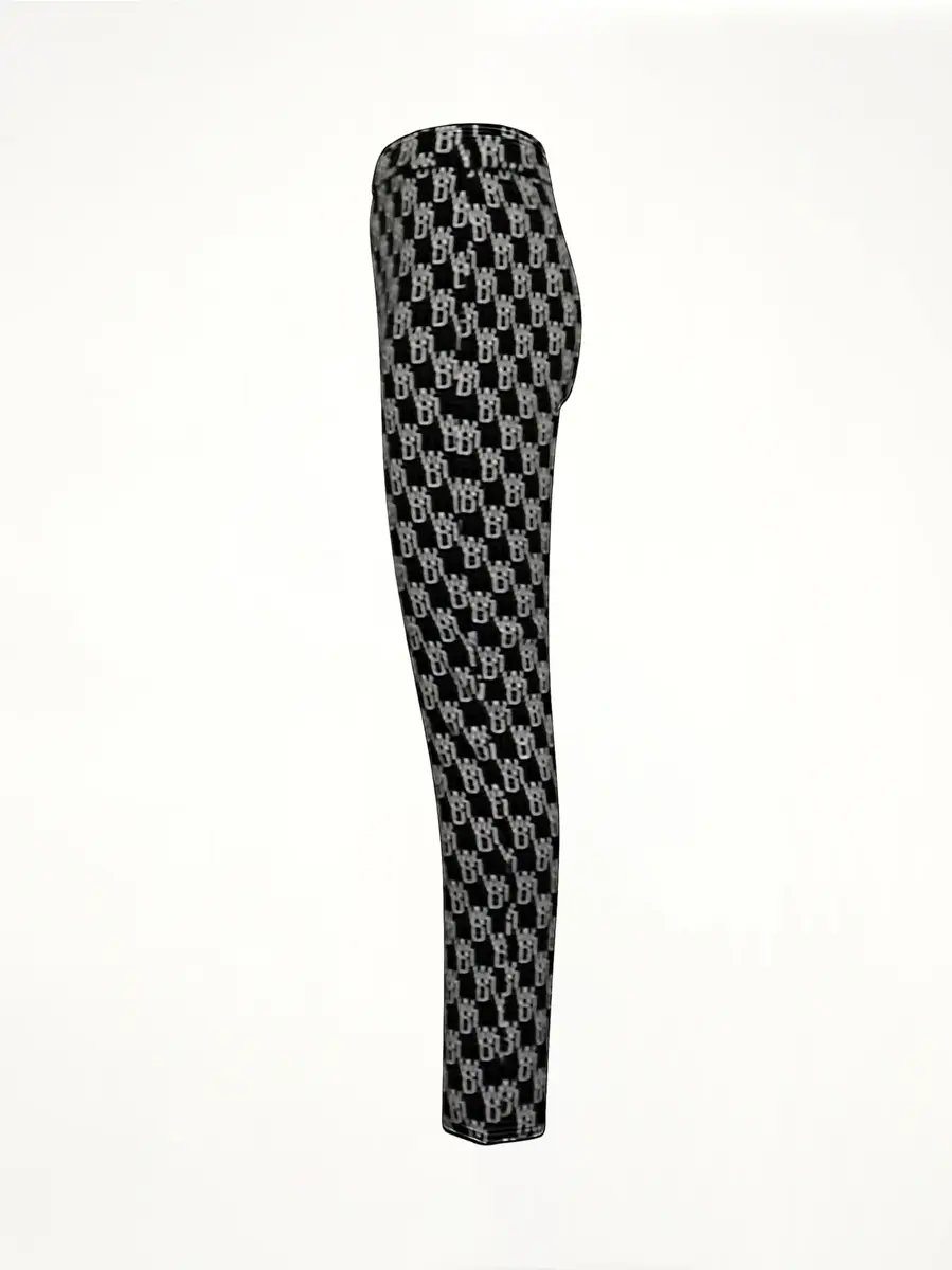 We11Done Fitted Knit Side Open Jacquard Trouser | Thumbnail 2 We11Done Fitted Knit Side Open Jacquard Trouser | Thumbnail 2
