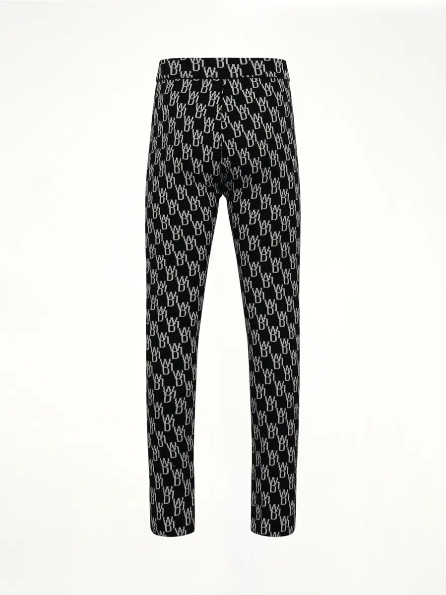 We11Done Fitted Knit Side Open Jacquard Trouser | Thumbnail 4 We11Done Fitted Knit Side Open Jacquard Trouser | Thumbnail 4