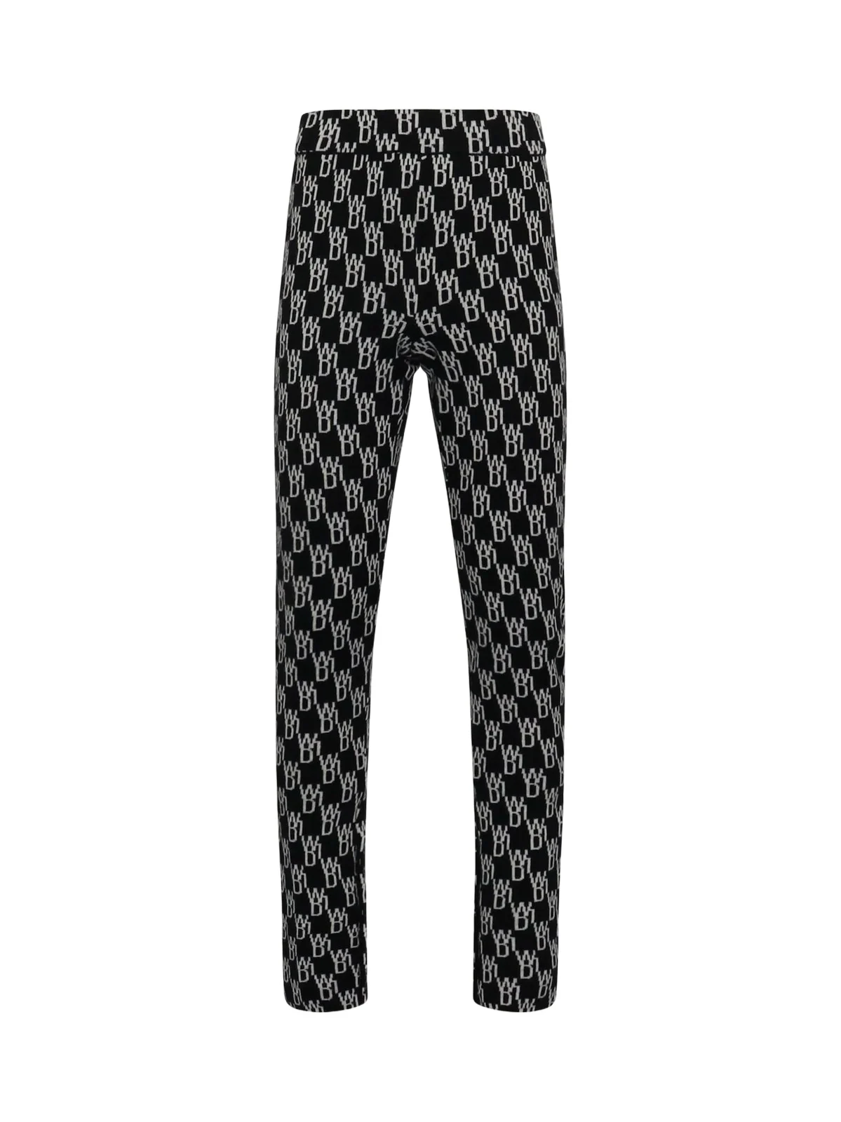 We11Done Fitted Knit Side Open Jacquard Trouser