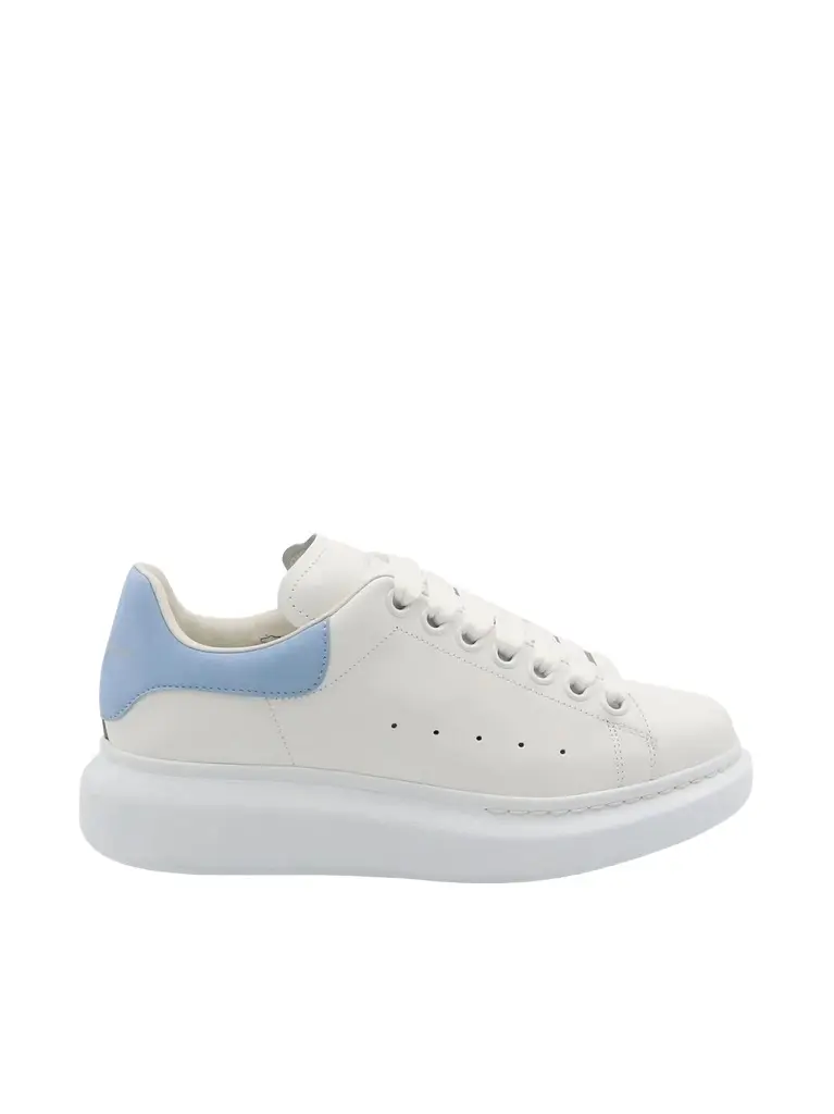 Alexander McQueen Larry Oversized Sneaker in White/powder Blue | Image 1 Alexander McQueen Larry Oversized Sneaker in White/powder Blue | Image 1