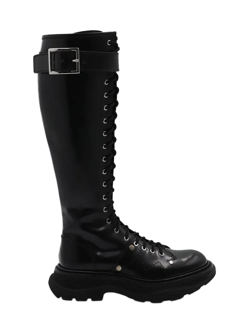 Tread Knee High Lace Up Boots Tread Knee High Lace Up Boots