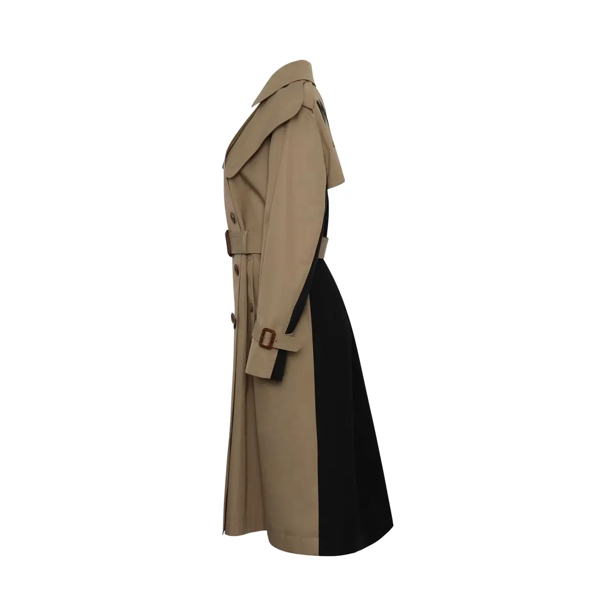 Alexander McQueen Graffiti Trench Coat in Beige Beige/black | Thumbnail 2