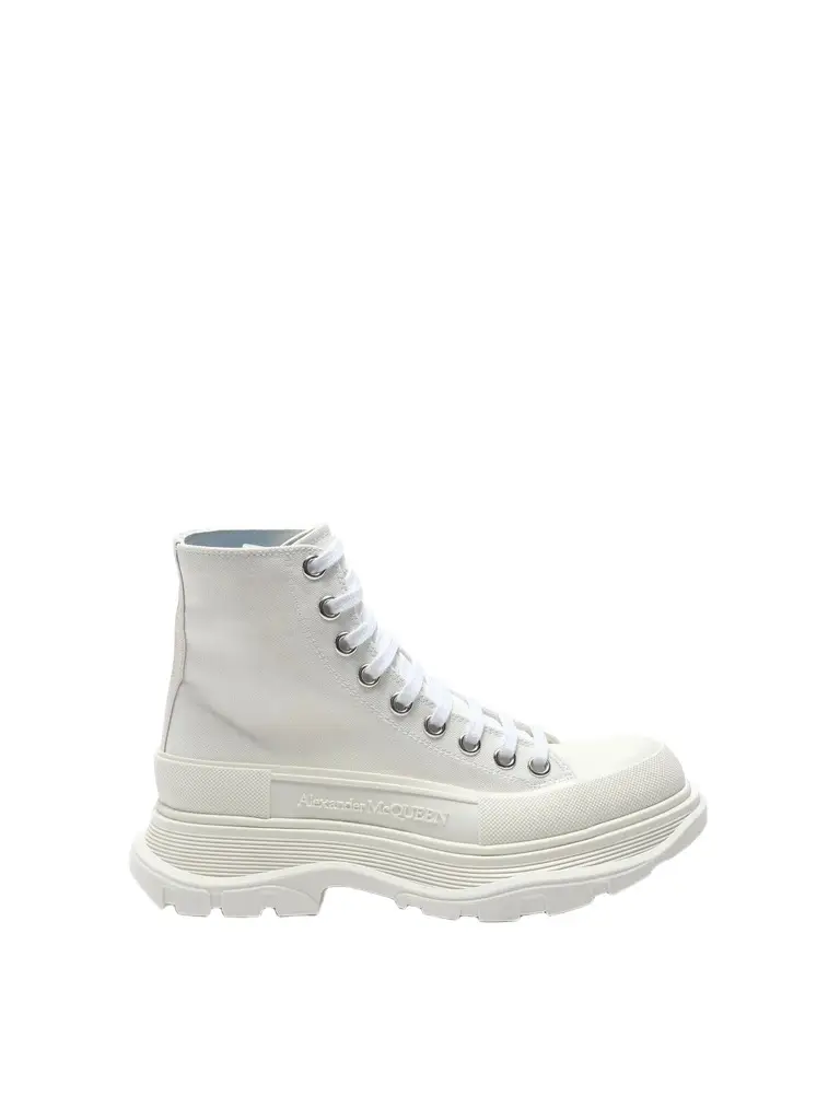 Alexander McQueen Tread Slick Canvas Lace-up Boots | Image 1 Alexander McQueen Tread Slick Canvas Lace-up Boots | Image 1