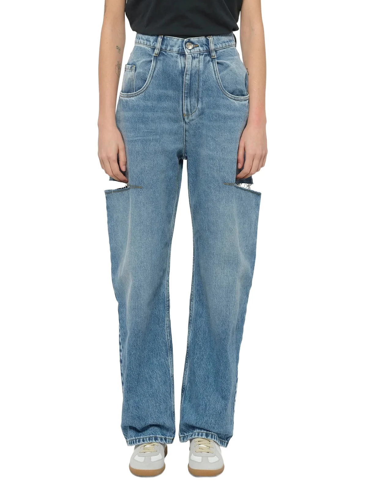 Maison Margiela Slash Loose Fit Denim Jeans