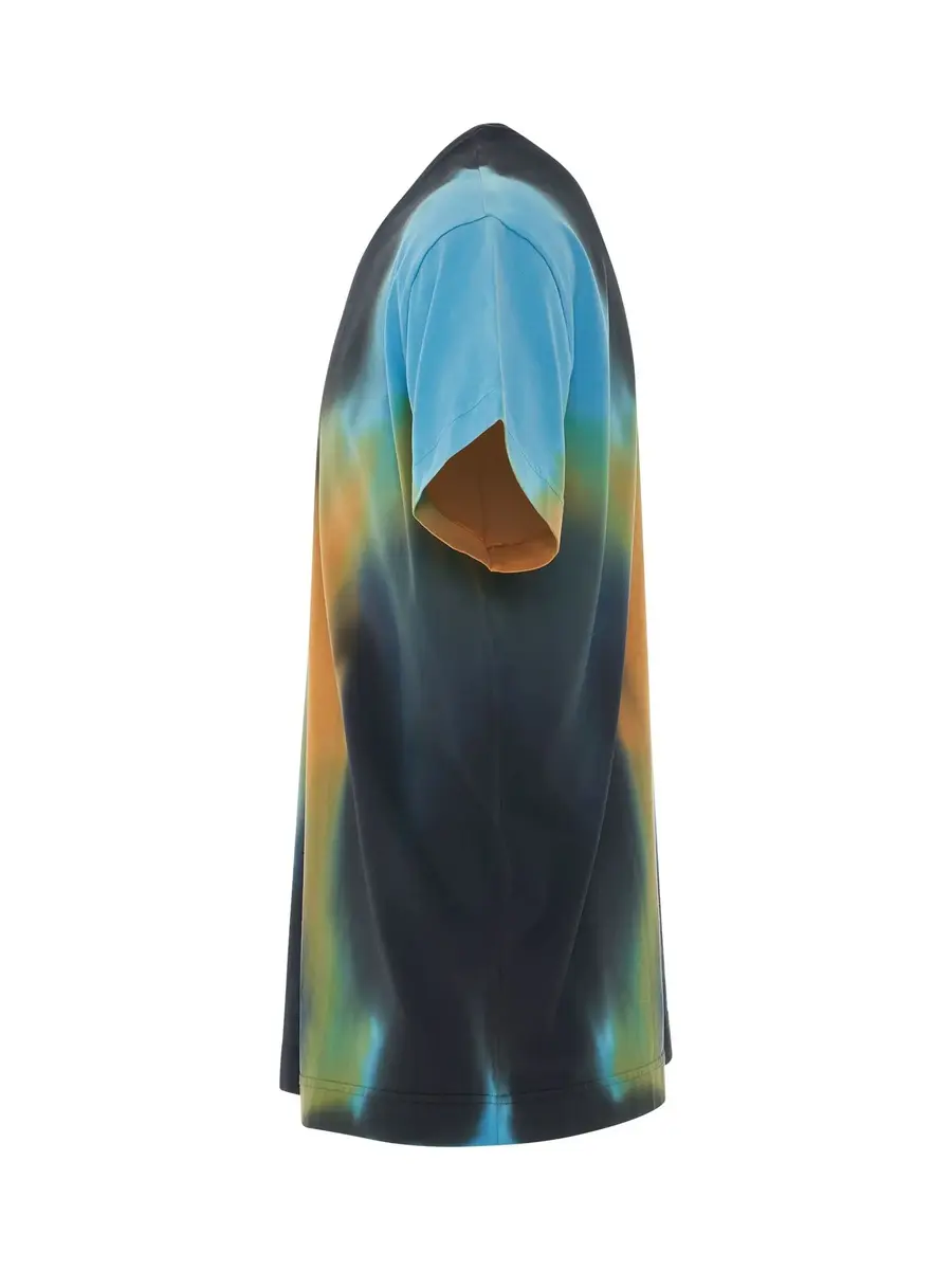 Givenchy 4G Embroidered Oversized Tiedye Back Cut T-shirt in Black/blue | Thumbnail 2 Givenchy 4G Embroidered Oversized Tiedye Back Cut T-shirt in Black/blue | Thumbnail 2