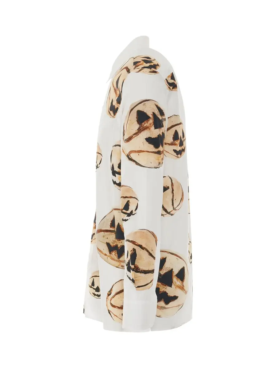 Givenchy Boxy Fit Print Shirt in White/yellow | Thumbnail 2 Givenchy Boxy Fit Print Shirt in White/yellow | Thumbnail 2
