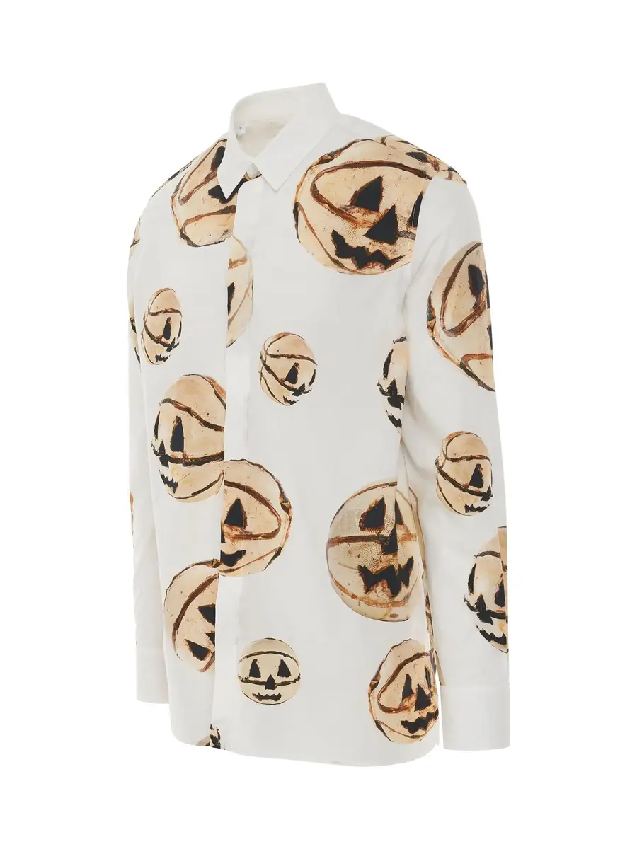 Givenchy Boxy Fit Print Shirt in White/yellow | Thumbnail 3 Givenchy Boxy Fit Print Shirt in White/yellow | Thumbnail 3