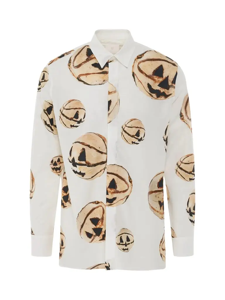 Givenchy Boxy Fit Print Shirt in White/yellow White | Image 1 Givenchy Boxy Fit Print Shirt in White/yellow White | Image 1