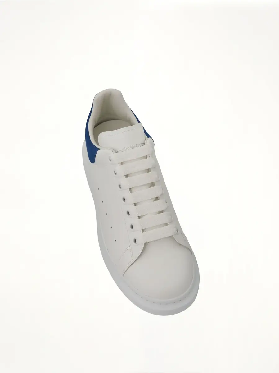 Alexander McQueen Larry Oversized Sneaker in White/paris Blue | Thumbnail 4 Alexander McQueen Larry Oversized Sneaker in White/paris Blue | Thumbnail 4