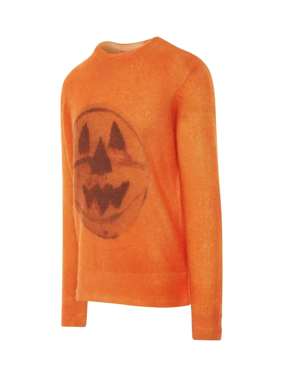 Givenchy Mixmat Crewneck Print Sweater in Pumpkin | Thumbnail 3 Givenchy Mixmat Crewneck Print Sweater in Pumpkin | Thumbnail 3