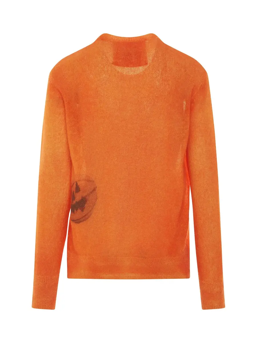 Givenchy Mixmat Crewneck Print Sweater in Pumpkin | Thumbnail 4 Givenchy Mixmat Crewneck Print Sweater in Pumpkin | Thumbnail 4