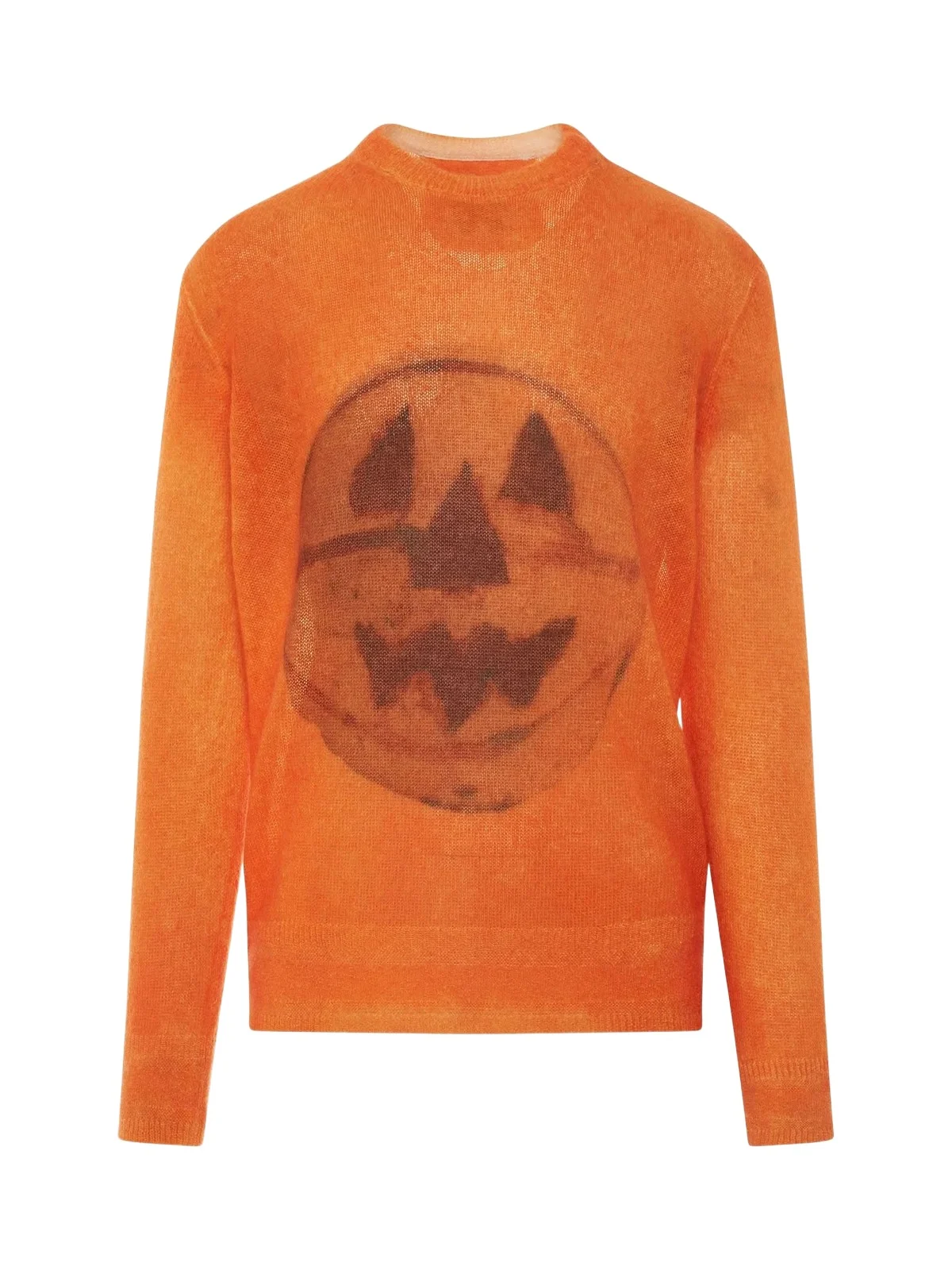 Givenchy Mixmat Crewneck Print Sweater in Pumpkin