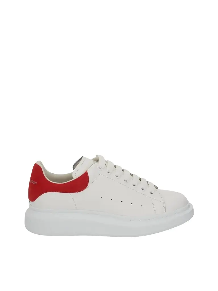 Alexander McQueen Larry Oversized Sneaker in White/lust Red | Image 1 Alexander McQueen Larry Oversized Sneaker in White/lust Red | Image 1