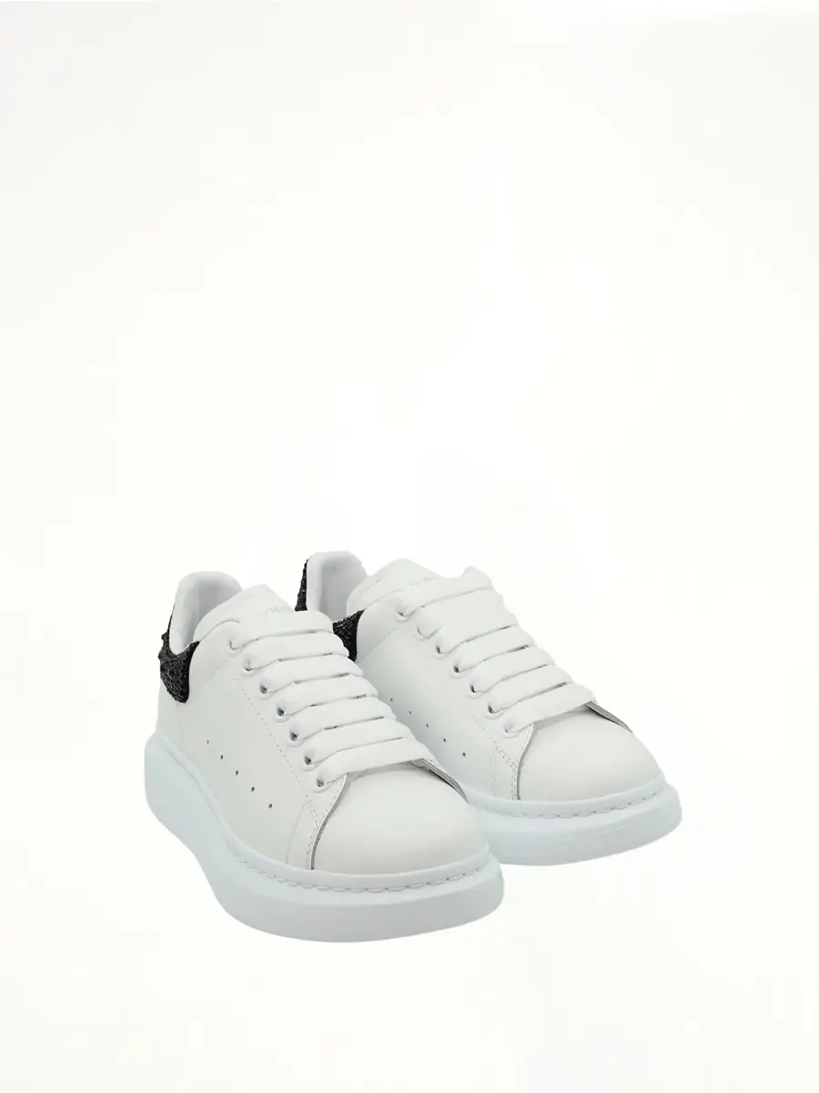 Alexander McQueen Larry Oversized Heel Sneaker in White/black Crystal | Thumbnail 3 Alexander McQueen Larry Oversized Heel Sneaker in White/black Crystal | Thumbnail 3