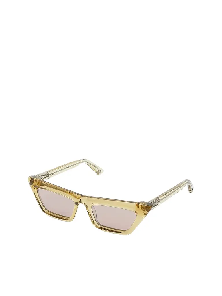 G.O.D Twenty Two Champagne Sunglass With Brown Flash Lens