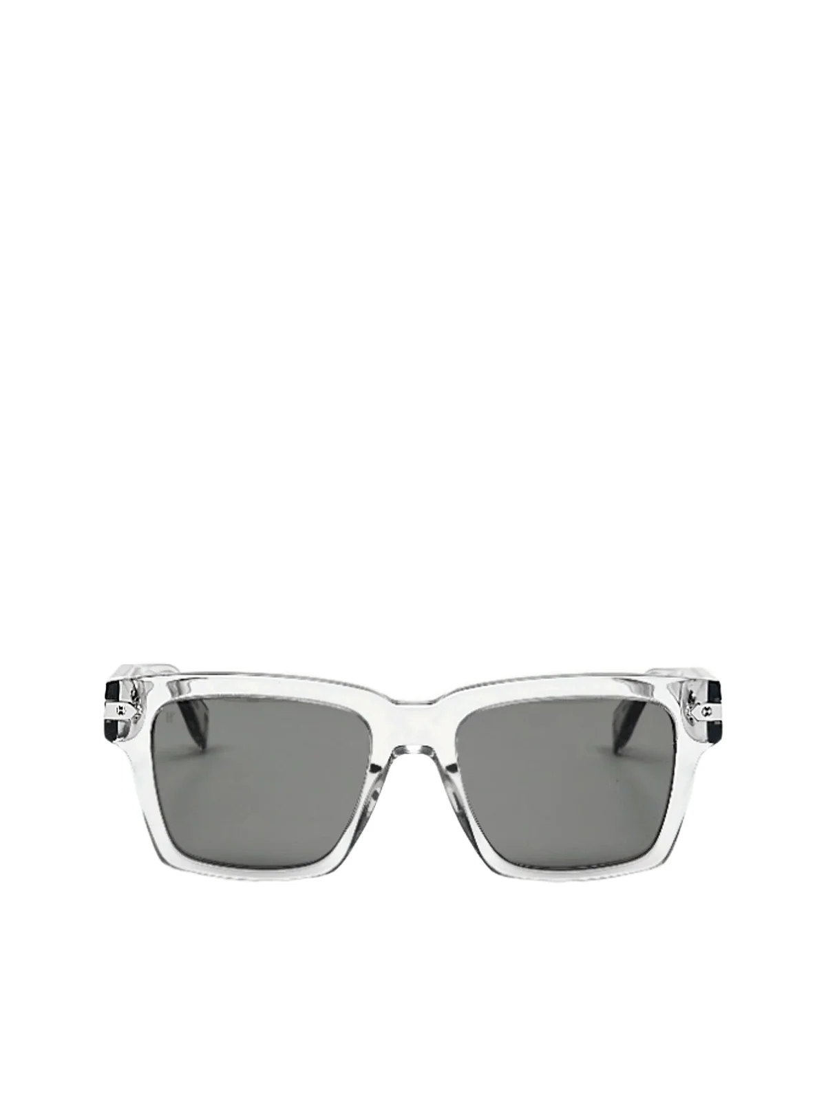 Hublot Crystal Square Acetate Sunglasses With Solid Smoke Lens