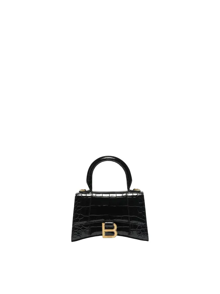 Hourglass XS Croco Embossed Bag Hourglass XS Croco Embossed Bag