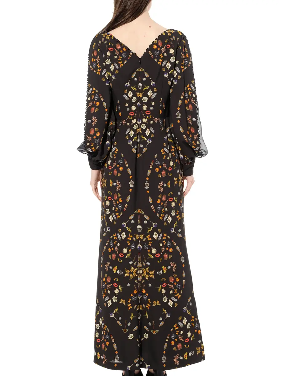 Alexander McQueen Long Sleeve Silk Dress | Thumbnail 6 Alexander McQueen Long Sleeve Silk Dress | Thumbnail 6