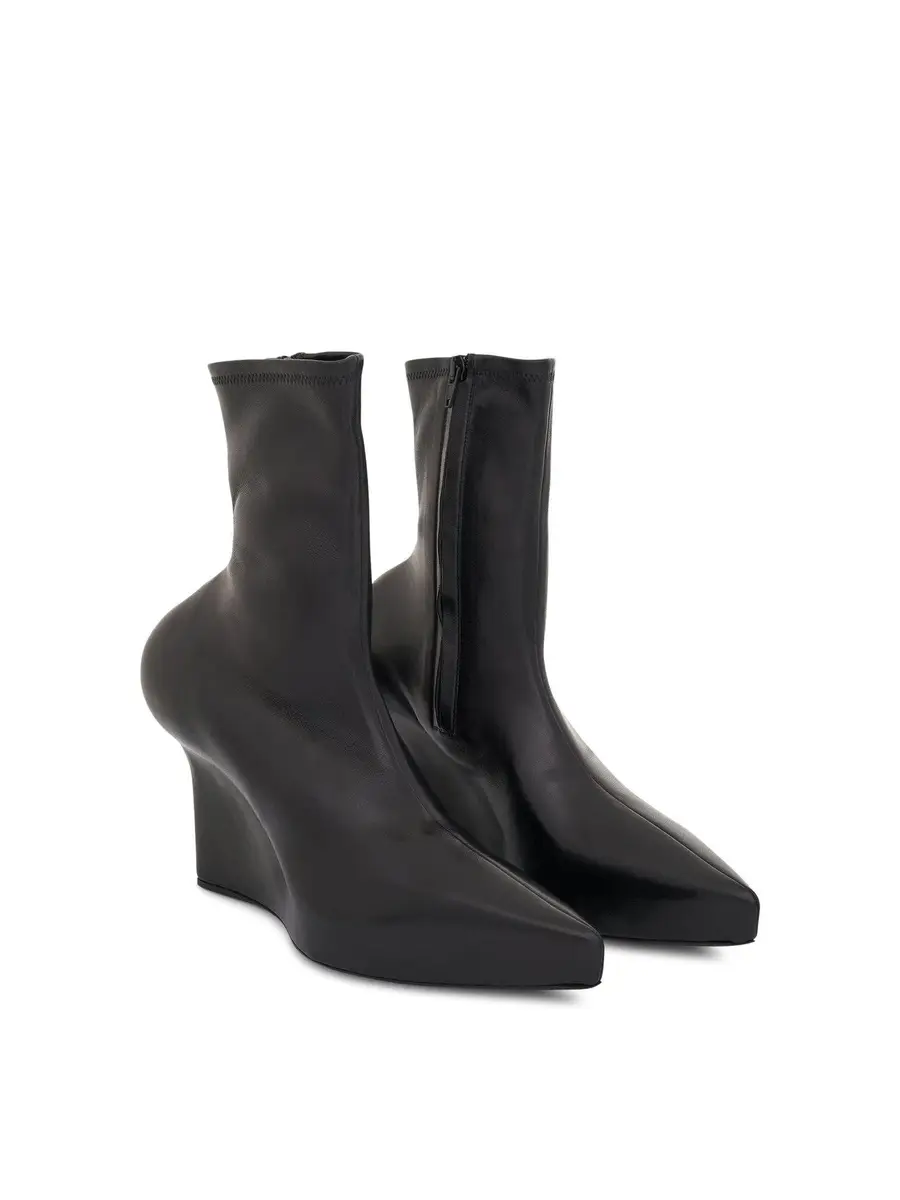 Givenchy Wedge Ankle Boot in Stretch Leather | Thumbnail 3