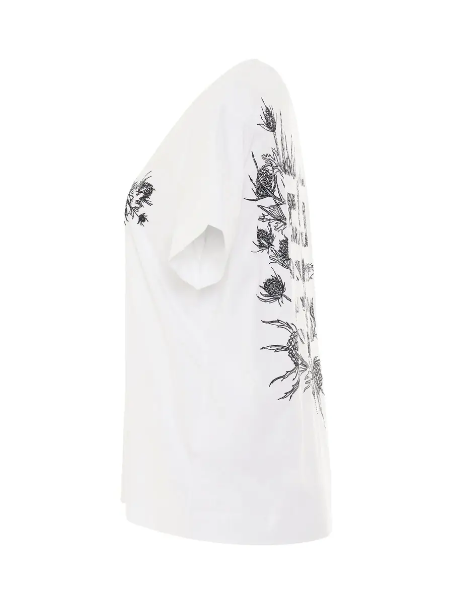 Givenchy 4G Embroidered Logo Thistle T-shirt | Thumbnail 2 Givenchy 4G Embroidered Logo Thistle T-shirt | Thumbnail 2